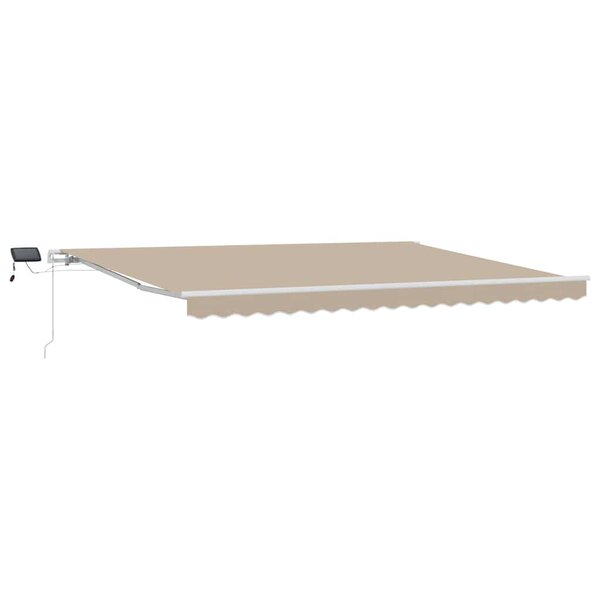 vidaXL Auvent Rétractable Beige 450 × 350 cm Tissu et acier
