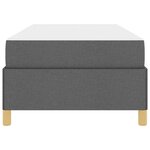 vidaXL Cadre de lit avec matelas Gris foncé 100 x 200 cm tissu