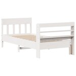 vidaXL Cadre de lit sans matelas blanc 90x190 cm bois de pin massif