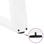 vidaXL Pieds de table basse en U 2 pièces Blanc 70 x (30-31) cm Acier