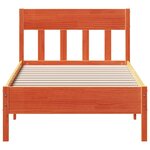 vidaXL Cadre de lit sans matelas cire marron 75x190 cm bois pin massif