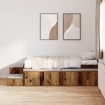vidaXL Cadre de lit de rangement en vieux bois 90x190 cm