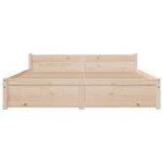vidaXL Cadre de lit sans matelas bois massif 135x190 cm