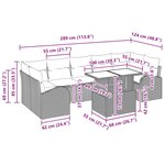 vidaXL Ensemble de canapé de jardin 8 Pièces Marron polyrotin
