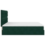 vidaXL Cadre de lit ottoman avec matelas vert foncé 200x200 cm velours