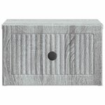 vidaXL Cabinet de chevet mural Sonoma gris 33 x 34 5 x 20 cm