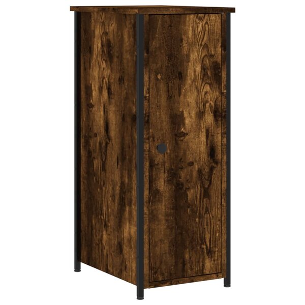 vidaXL Table de chevet chêne fumé 32x42x80 cm bois d'ingénierie