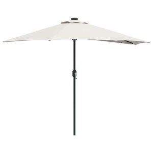 vidaXL Parasol de jardin demi Couleur sable 294 x 150 x 224 cm tissu