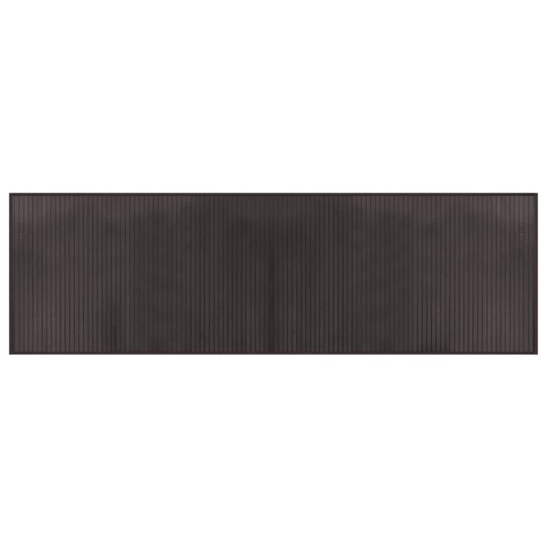 vidaXL Tapis rectangulaire marron foncé 60x200 cm bambou