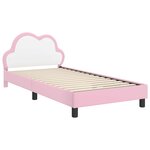 vidaXL Cadre de lit avec tête de lit Rose 90 x 200 cm PU