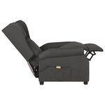 vidaXL Fauteuil de massage Gris foncé Tissu