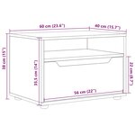 vidaXL Meuble TV VISNES noir 60x40x38 cm bois d'ingénierie