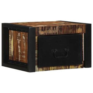 vidaXL Table de chevet multicolore 40x35x25 cm bois de récupération