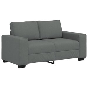 vidaXL Canapé à 2 places gris foncé 120 cm tissu