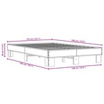 vidaXL Cadre de lit sans matelas chêne marron 135x190 cm