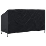 vidaXL Housse de banc de jardin Noir 185 x 85 x 65 / 94 cm Tissu 210D