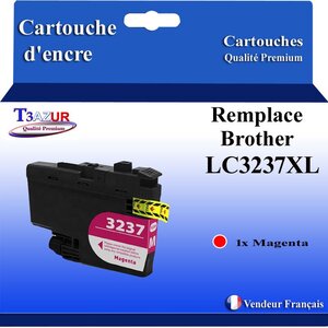 T3AZUR- Cartouche compatible avec Brother LC3237 XL Magenta pour Brother MFC-J6947DW