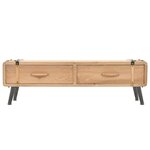vidaXL Meuble TV Bois de sapin massif 120x33x35 cm