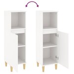 vidaXL Armoire de salle de bain blanc 30x30x100 cm bois d'ingénierie