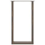 vidaXL Pieds de table de bar en forme de U 2 pièces acier naturel 40 x (90-91) cm