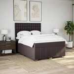 vidaXL Sommier à lattes de lit avec matelas Marron foncé 160x200 cm