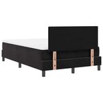 Lit Box Spring vidaXL avec Matelas et LED Noir 120x200 cm Velours