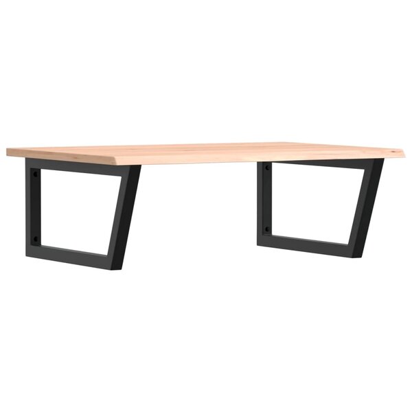 vidaXL Étagère de vasque murale acier et bois de chêne massif