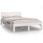 vidaXL Cadre de lit sans matelas blanc bois de pin massif 120x200 cm