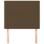 vidaXL Tête de lit Marron foncé 90x5x118/128 cm Tissu