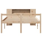 vidaXL Lit bibliothèque sans matelas 135x190 cm bois de pin massif