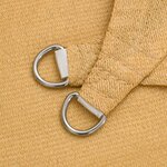 vidaXL Voile d'ombrage 160 g/m² carré sable 2x2 m PEHD