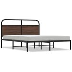 vidaXL Cadre de lit sans matelas 150x200 cm chêne marron