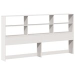vidaXL Lit bibliothèque sans matelas blanc 180x200 cm bois pin massif