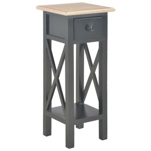 vidaXL Table d'appoint Noir 27 x 27 x 65 5 cm Bois