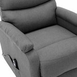 vidaXL Fauteuil Gris clair Tissu