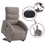 vidaXL Fauteuil inclinable taupe tissu