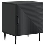 vidaXL Cabinet de chevet Noir 43 x 34 5 x 50 cm Bois d'ingénierie
