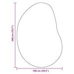 vidaXL Tapis Crème 100 x 200 cm Polypropylène doux
