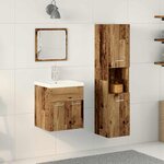 vidaXL Ensemble de meubles de salle de bain 3 Pièces Bois Ancien