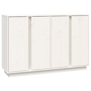 vidaXL Buffet Blanc 120x35x80 cm Bois massif de pin