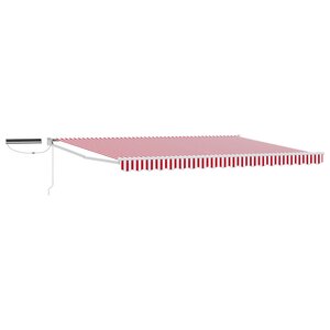 vidaXL Auvent rétractable électrique Rouge et Blanc 4 5 × 3 m