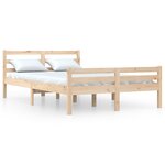 vidaXL Cadre de lit Bois massif 160x200 cm