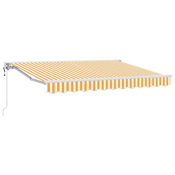 vidaXL Auvent Rétractable Jaune et blanc 250x200 cm tissu