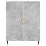 vidaXL Buffet gris béton 69 5x34x90 cm bois d'ingénierie