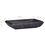 vidaXL Lavabo Noir 50x35x10 cm Marbre