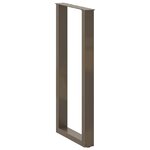vidaXL Pieds de table de bar en forme de U  2 pièces  acier naturel  50 x (100-101) cm