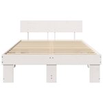 vidaXL Cadre de lit Blanc 120 x 190 cm Bois massif en pin