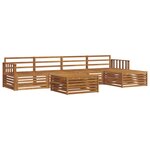 vidaXL Ensemble de canapés d'extérieur 6 Pièces Naturel