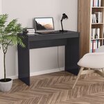 vidaXL Bureau Gris brillant 90x40x72 cm Bois d'ingénierie