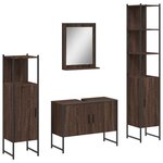 vidaXL Ensemble d'armoires de salle de bain 4 Pièces chêne marron